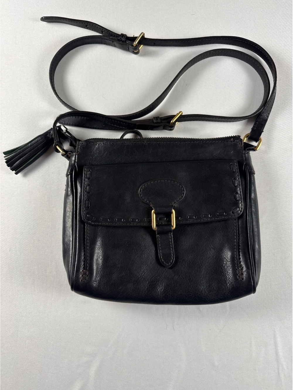 Dooney & Bourke Classic Black Leather Crossbody Bag
